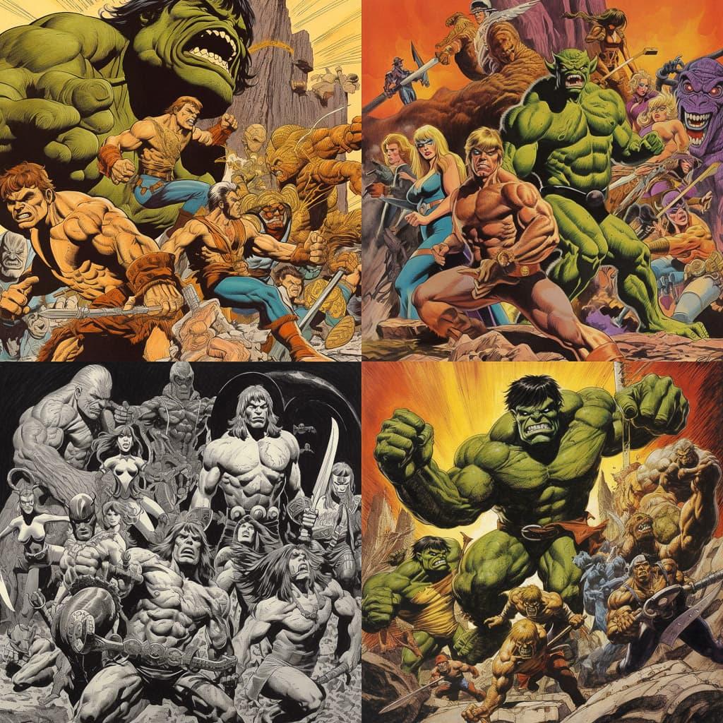 Herb Trimpe style, Midjourney V5.1, render 1 of 4