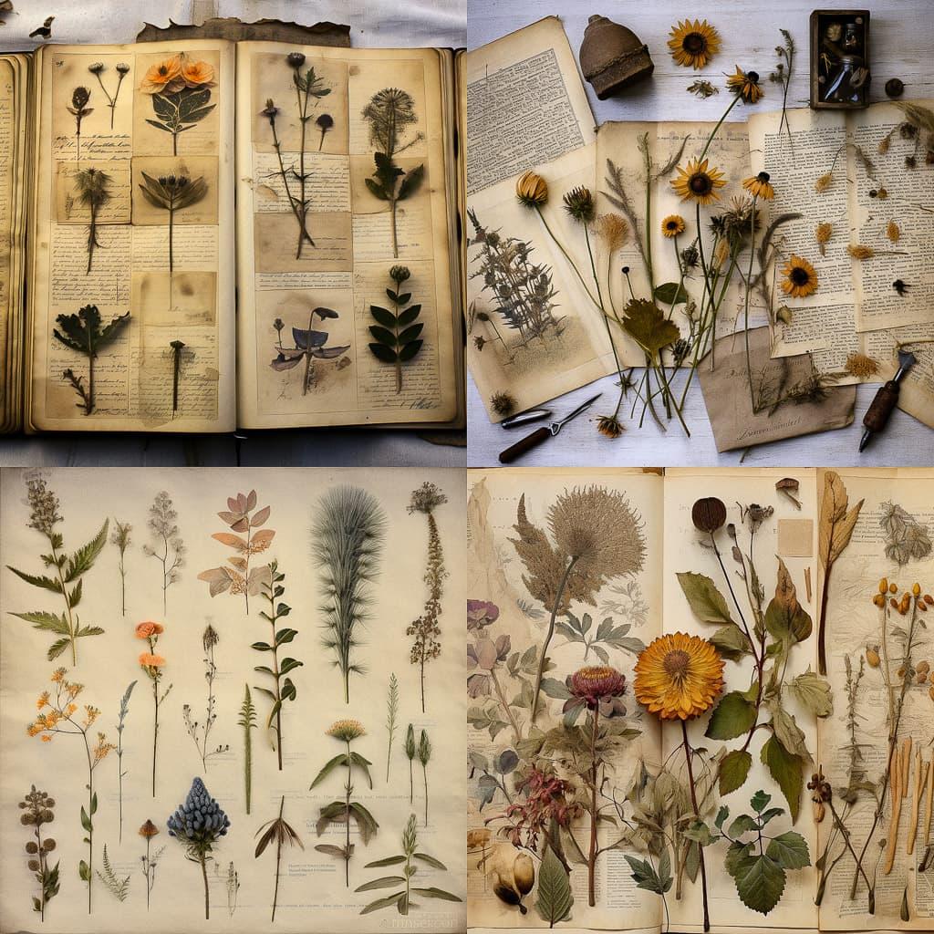Herbarium style, Midjourney V5.1, render 1 of 4