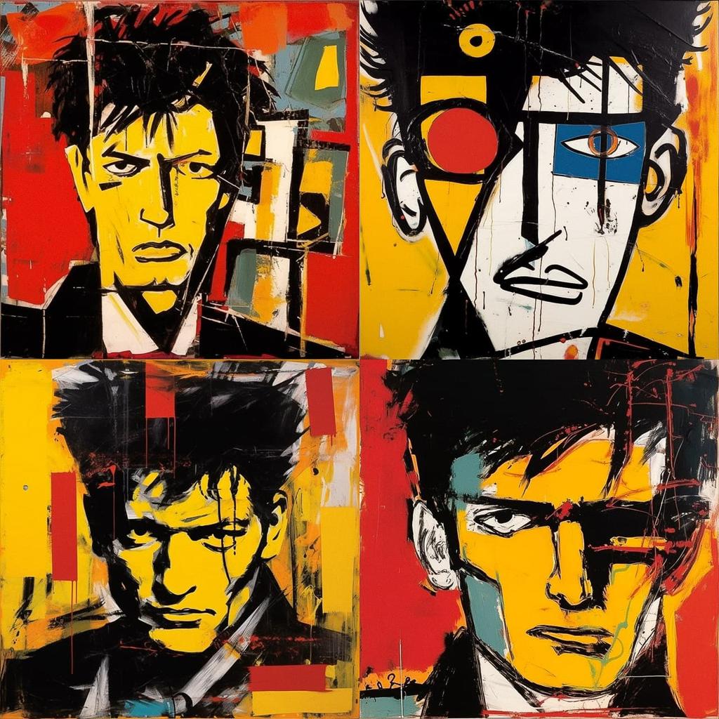 Herman Brood style, Midjourney V5.1, render 1 of 4