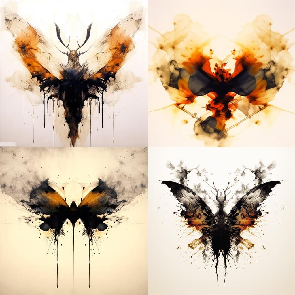 Hermann Rorschach style, Midjourney V5.1, render 1 of 4