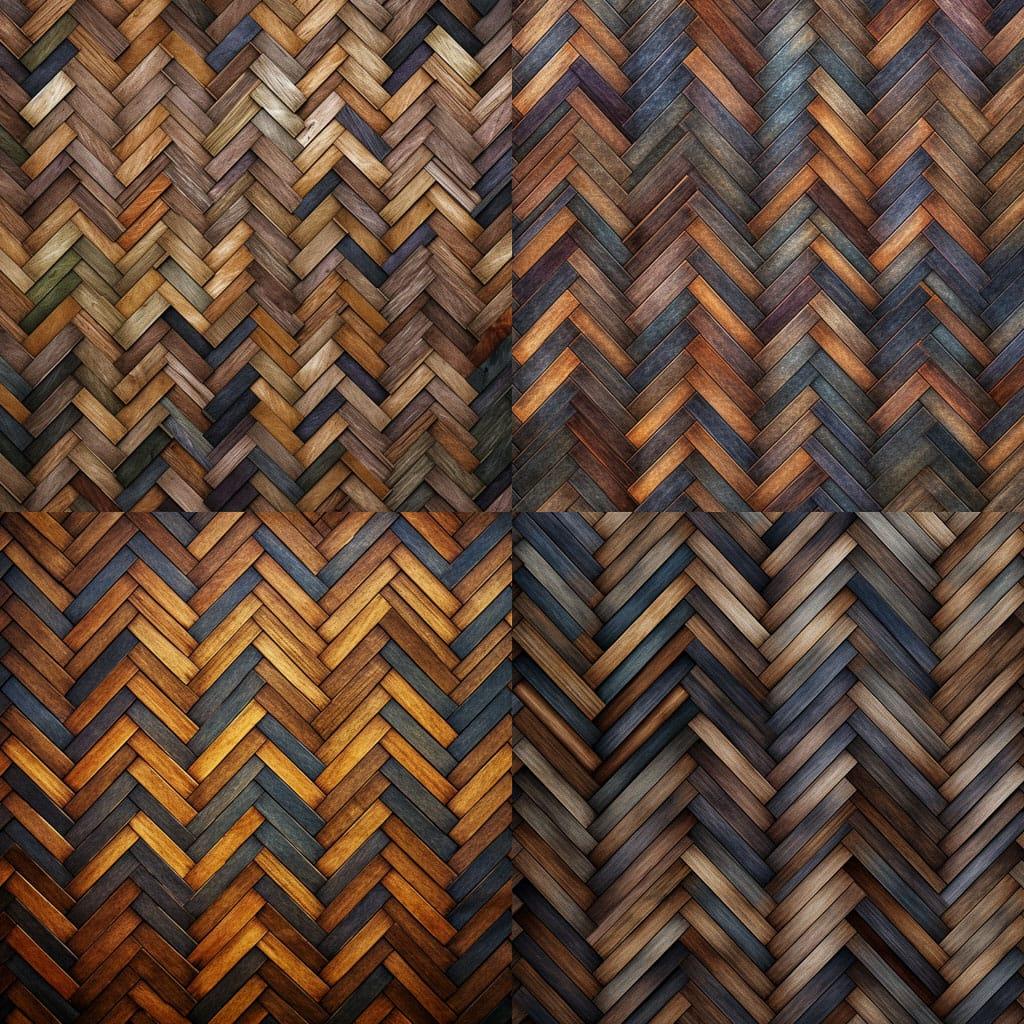 Herringbone texture style, Midjourney V5.1, render 1 of 4