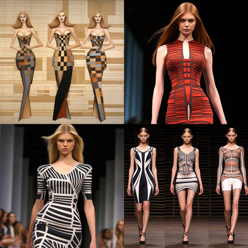 Herve Leger style, Midjourney V5.1, render 1 of 4