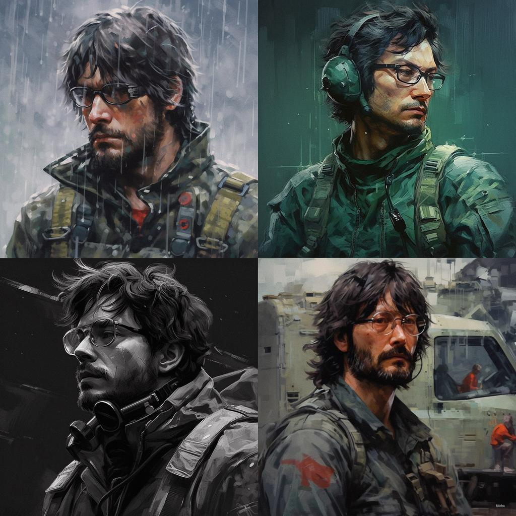 Hideo Kojima style, Midjourney V5.1, render 1 of 4