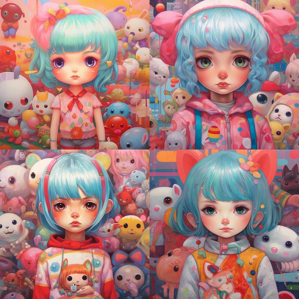 Hikari Shimoda style, Midjourney V5.1, render 1 of 4