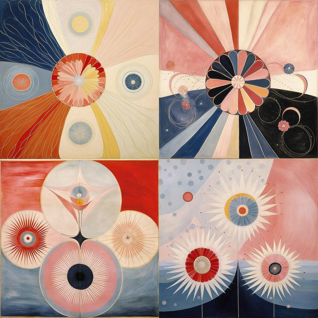 Hilma af Klint style, Midjourney V5.1, render 1 of 4