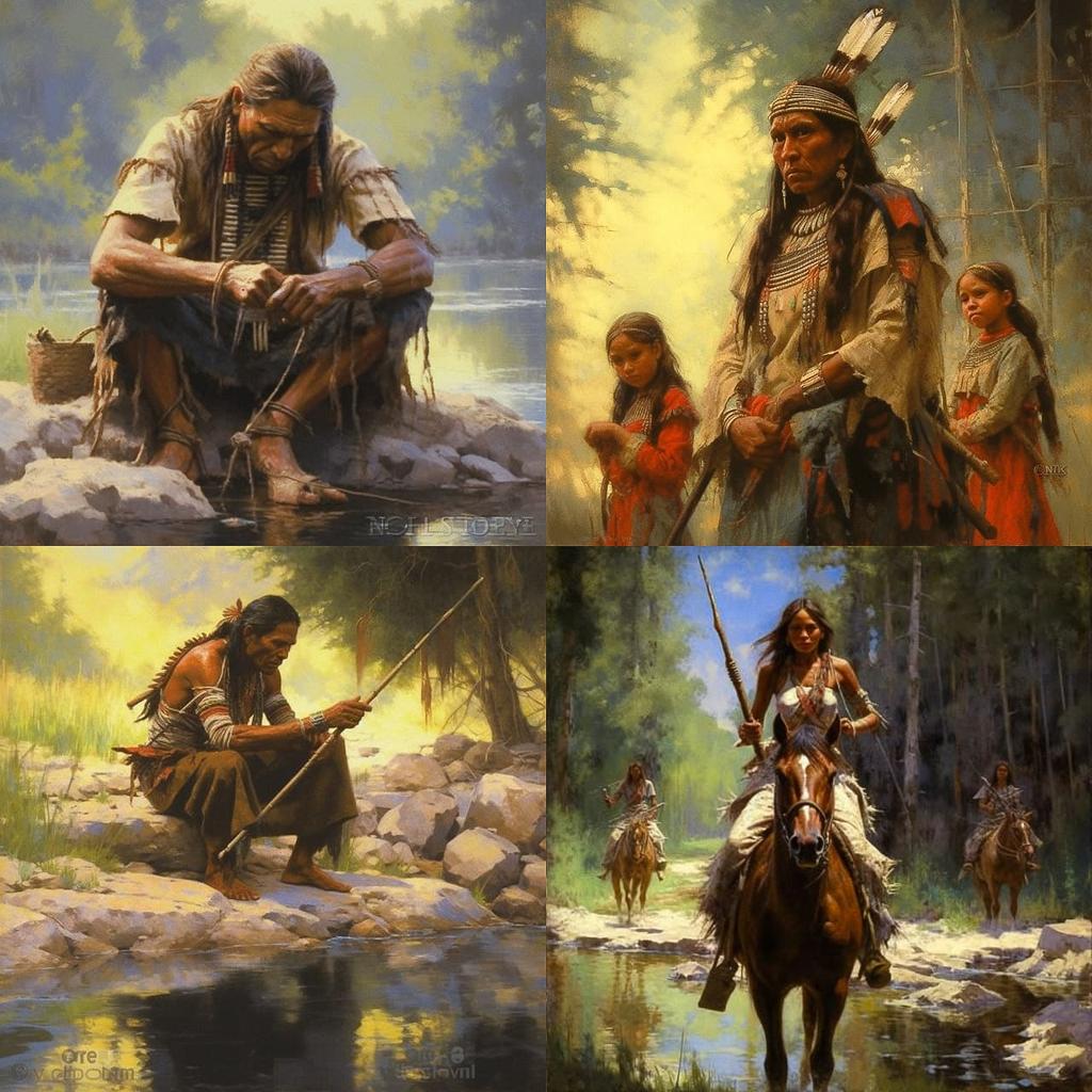 Howard Terpning style, Midjourney V5.1, render 1 of 4