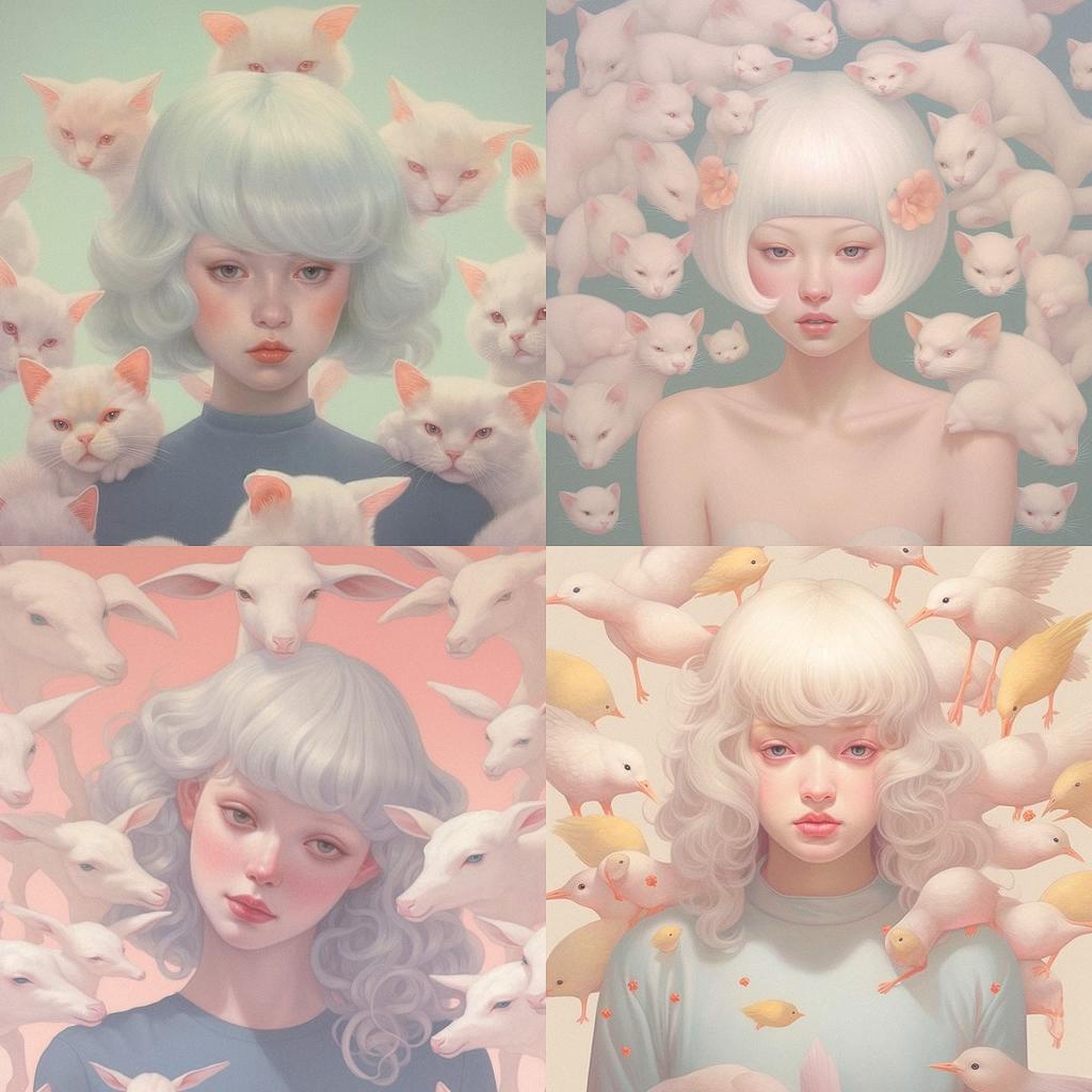 Hsiao Ron Cheng style, Midjourney V5.1, render 1 of 4