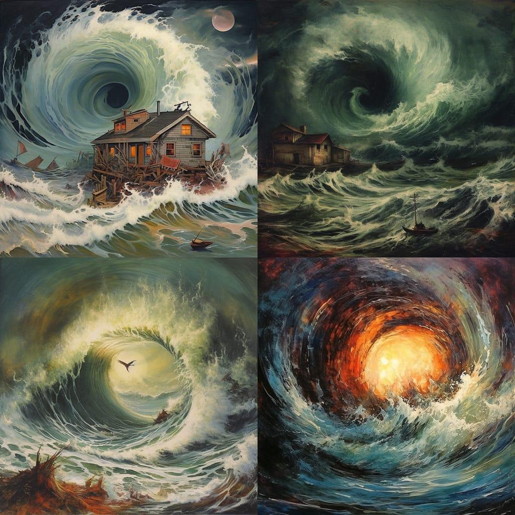 Hurricane style, Midjourney V5.1, render 1 of 4