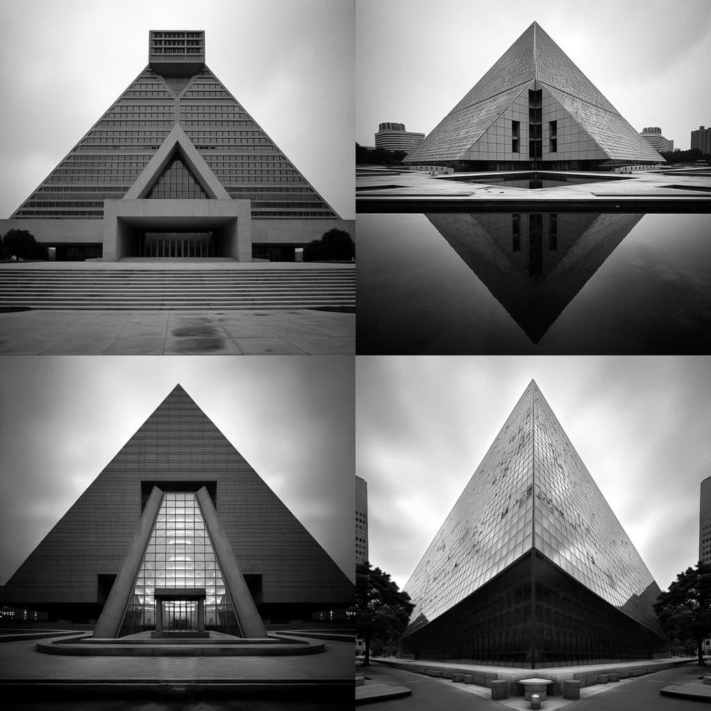 I. M. Pei style, Midjourney V5.1, render 1 of 4