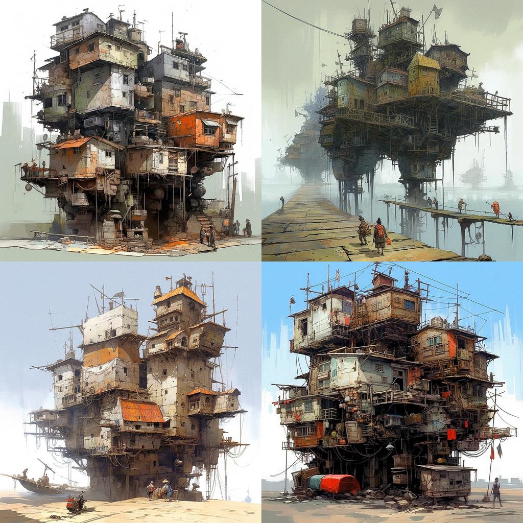 Ian McQue style, Midjourney V5.1, render 1 of 4