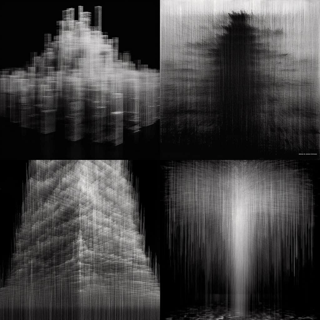 Idris Khan style, Midjourney V5.1, render 1 of 4