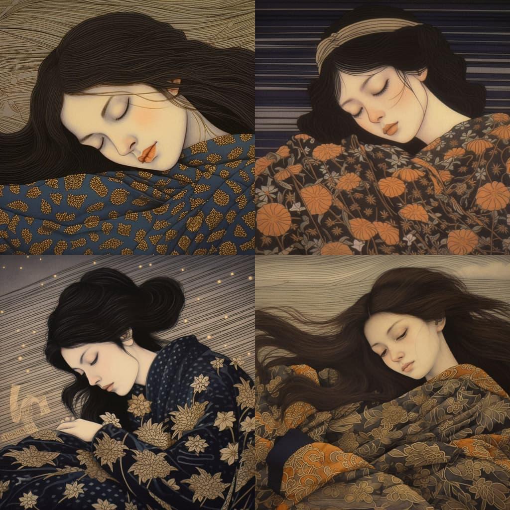 Ikenaga Yasunari style, Midjourney V5.1, render 1 of 4