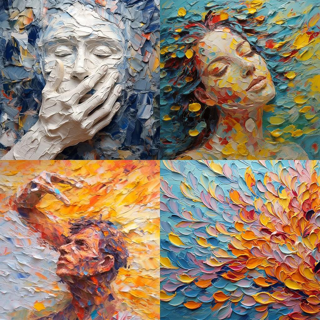 Impasto style, Midjourney V5.1, render 1 of 4
