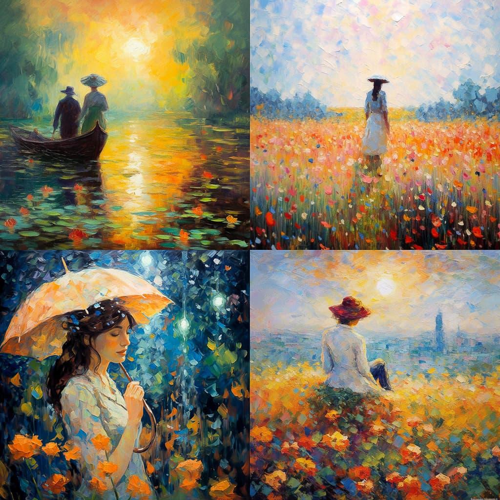 Impressionism style, Midjourney V5.1, render 1 of 4