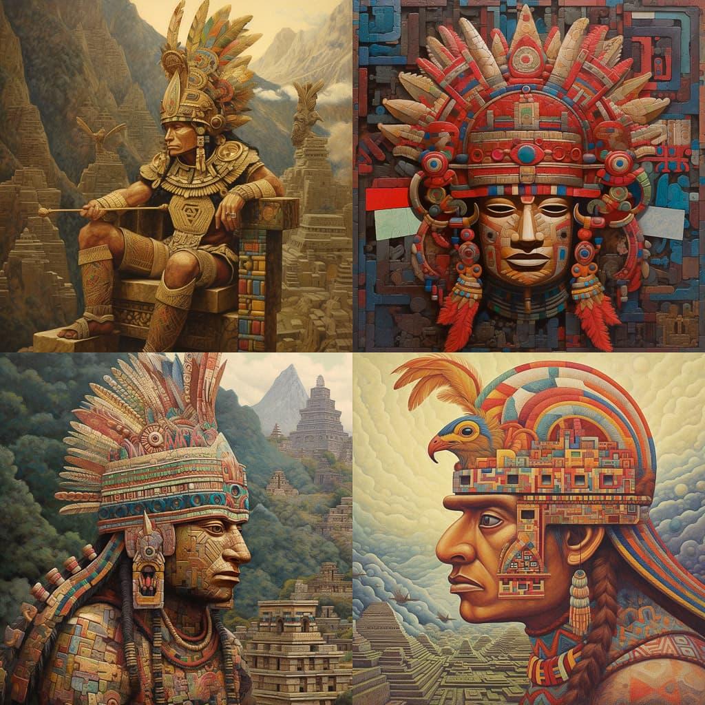 Inca art style, Midjourney V5.1, render 1 of 4