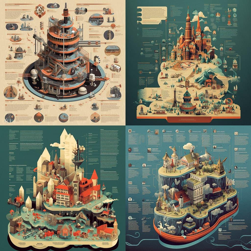 Infographic style, Midjourney V5.1, render 1 of 4