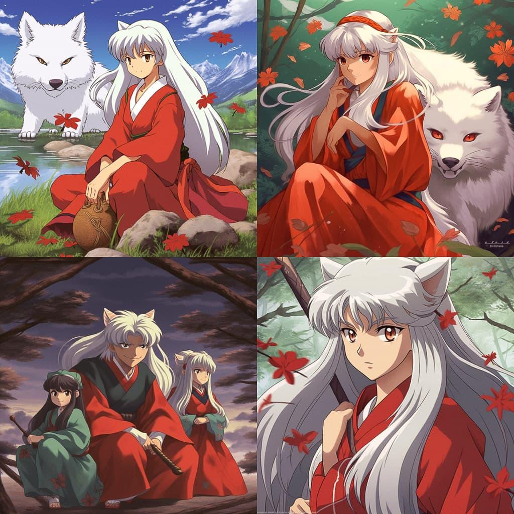 Inuyasha style, Midjourney V5.1, render 1 of 4