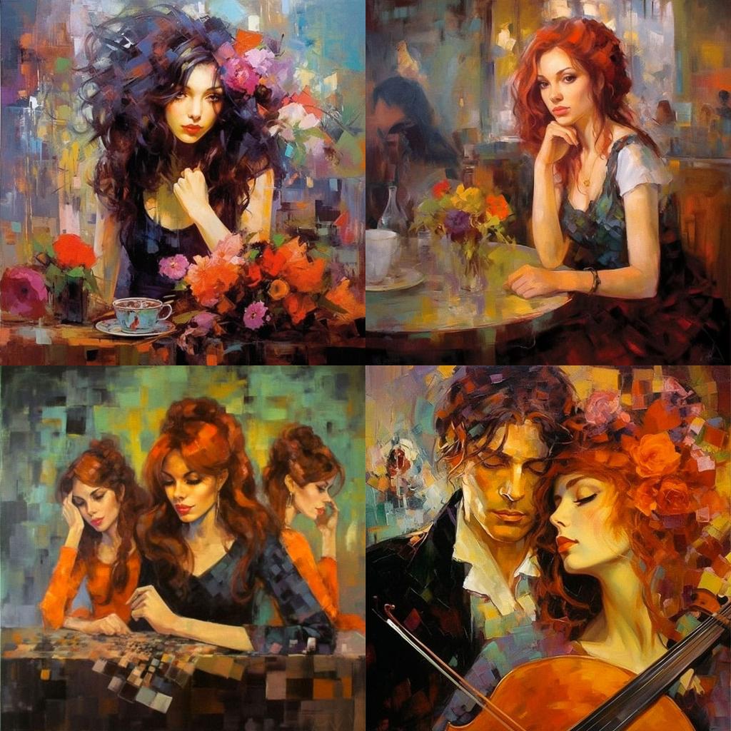Irene Sheri Vishnevskaya style, Midjourney V5.1, render 1 of 4