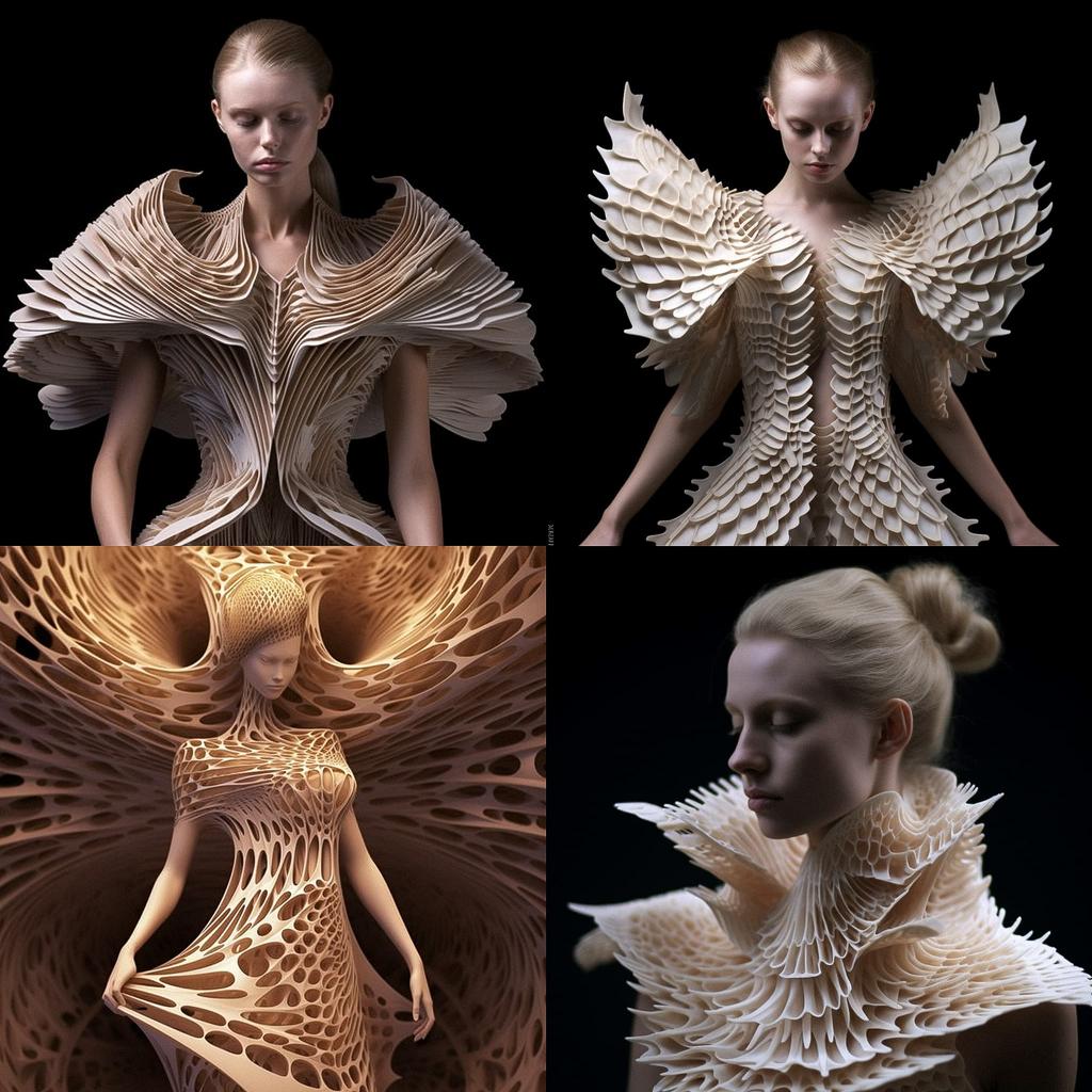 Iris van Herpen style, Midjourney V5.1, render 1 of 4