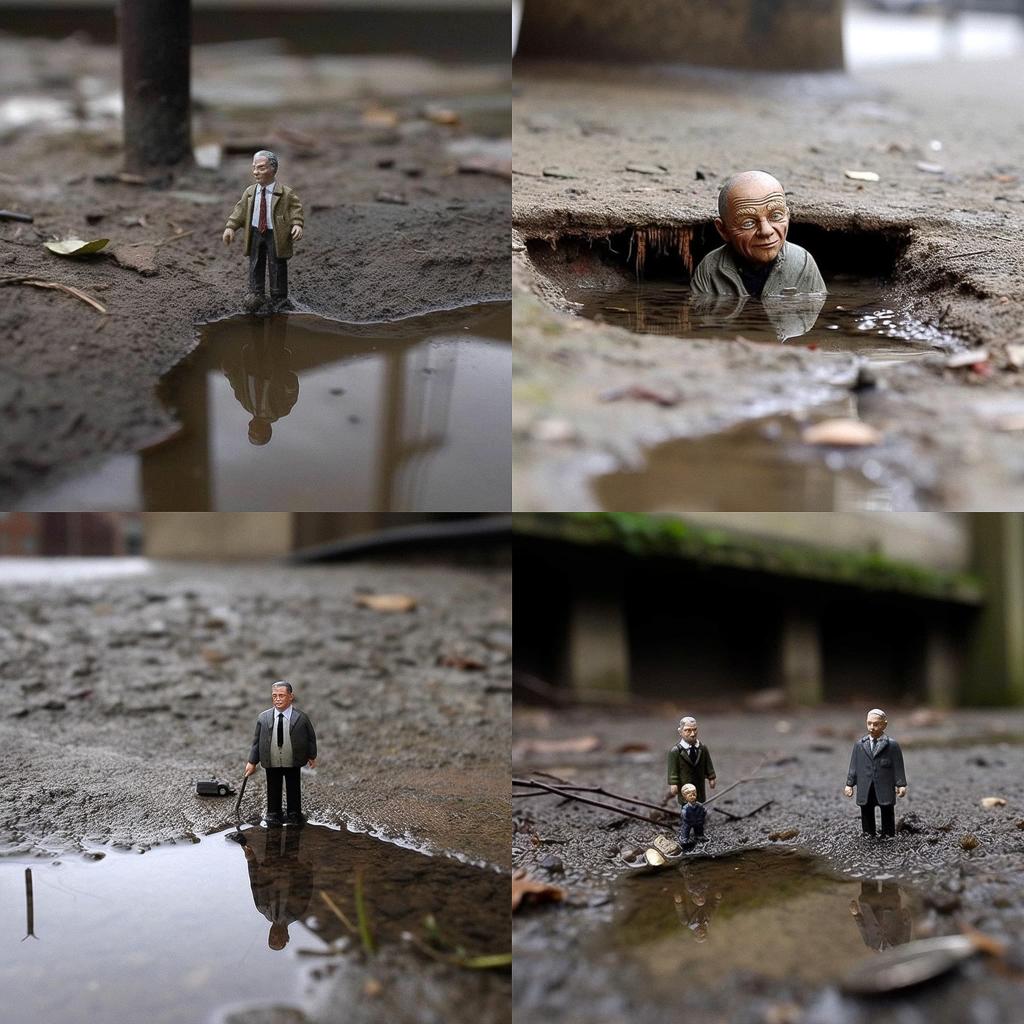 Isaac Cordal style, Midjourney V5.1, render 1 of 4