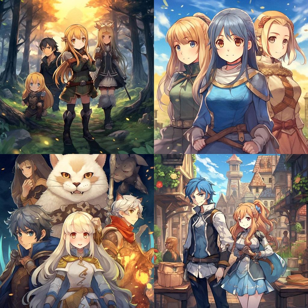 Isekai anime style style, Midjourney V5.1, render 1 of 4