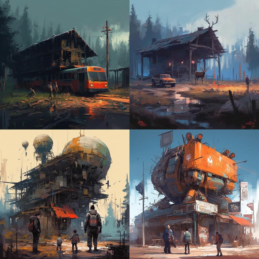 Ismail Inceoglu style, Midjourney V5.1, render 1 of 4