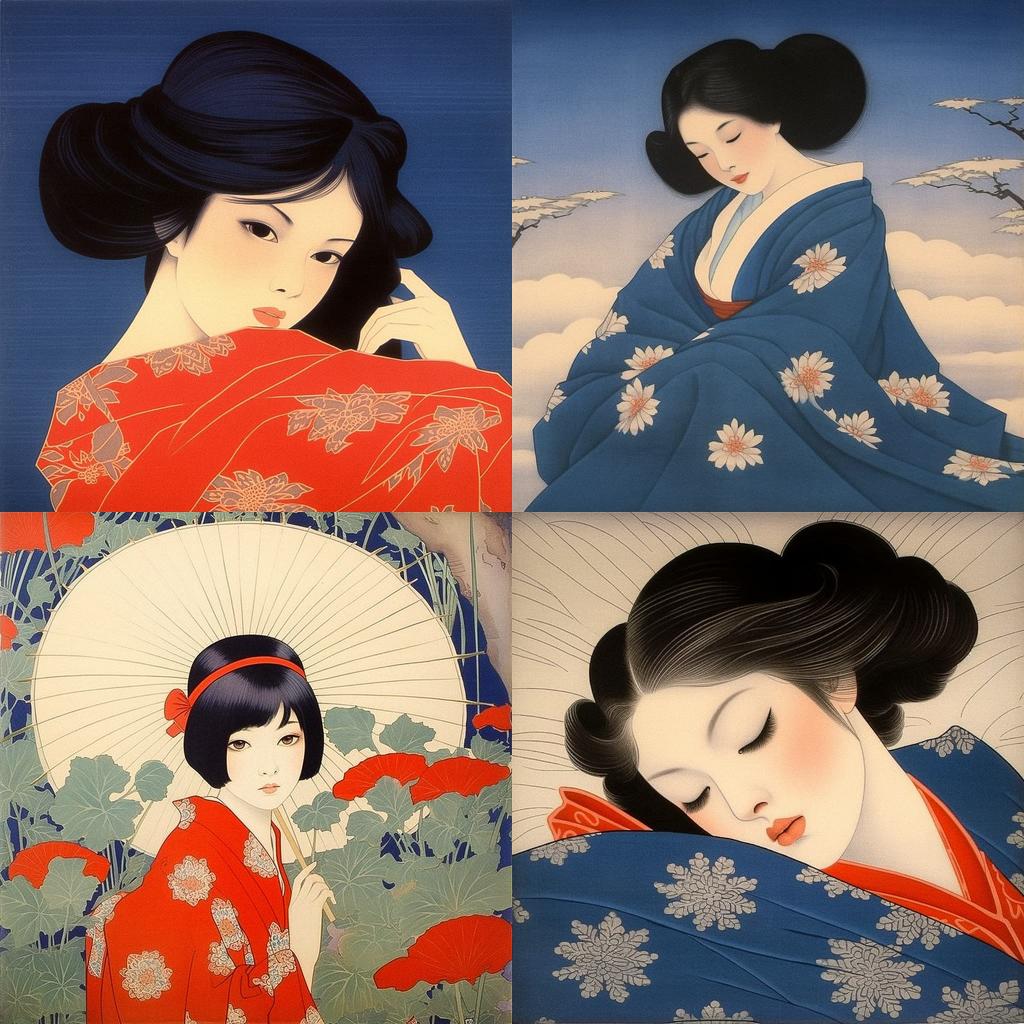Ito Shinsui style, Midjourney V5.1, render 1 of 4