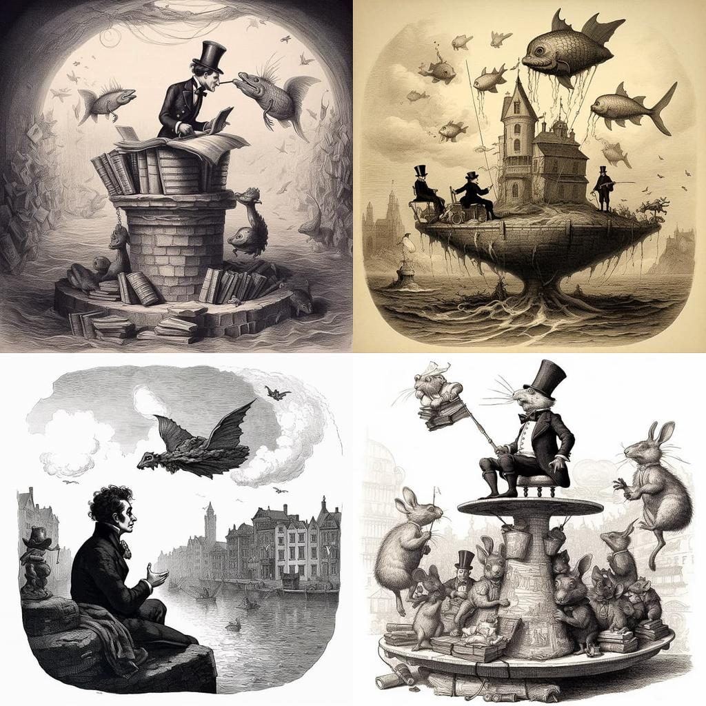 J. J. Grandville style, Midjourney V5.1, render 1 of 4