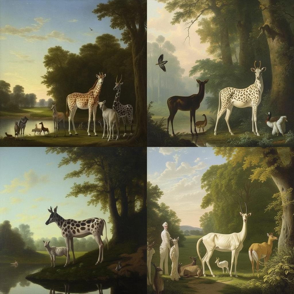 Jacques-Laurent Agasse style, Midjourney V5.1, render 1 of 4