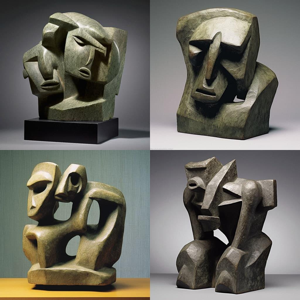Jacques Lipchitz style, Midjourney V5.1, render 1 of 4