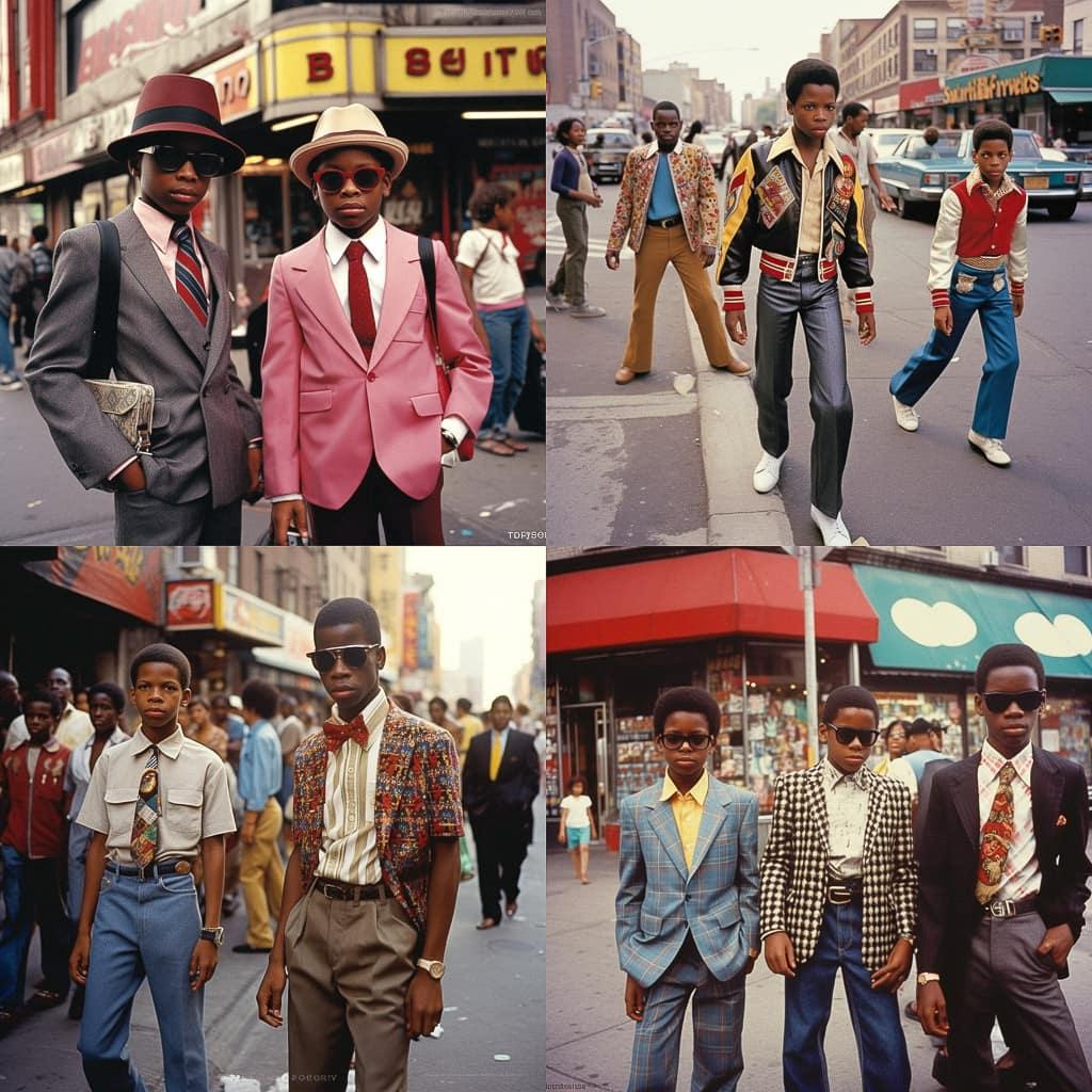 Jamel Shabazz style, Midjourney V5.1, render 1 of 4