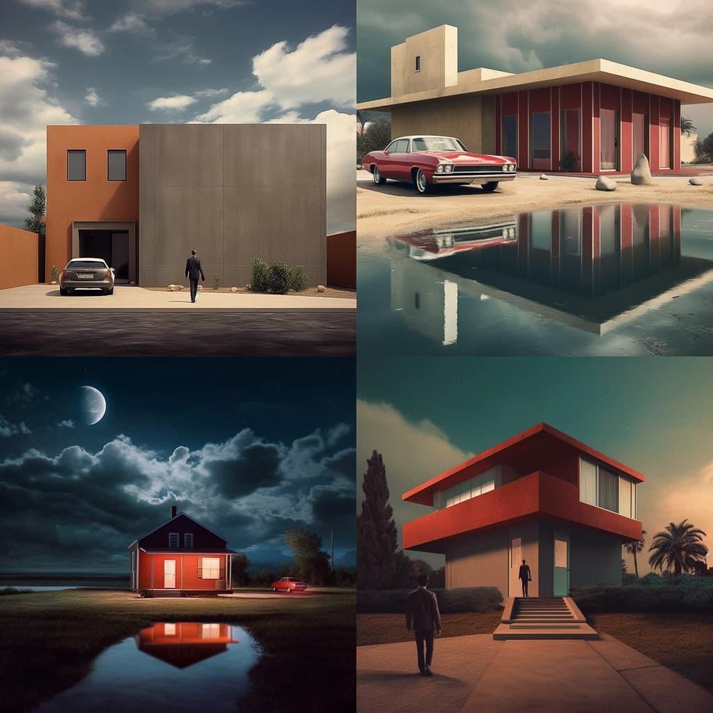 James Casebere style, Midjourney V5.1, render 1 of 4