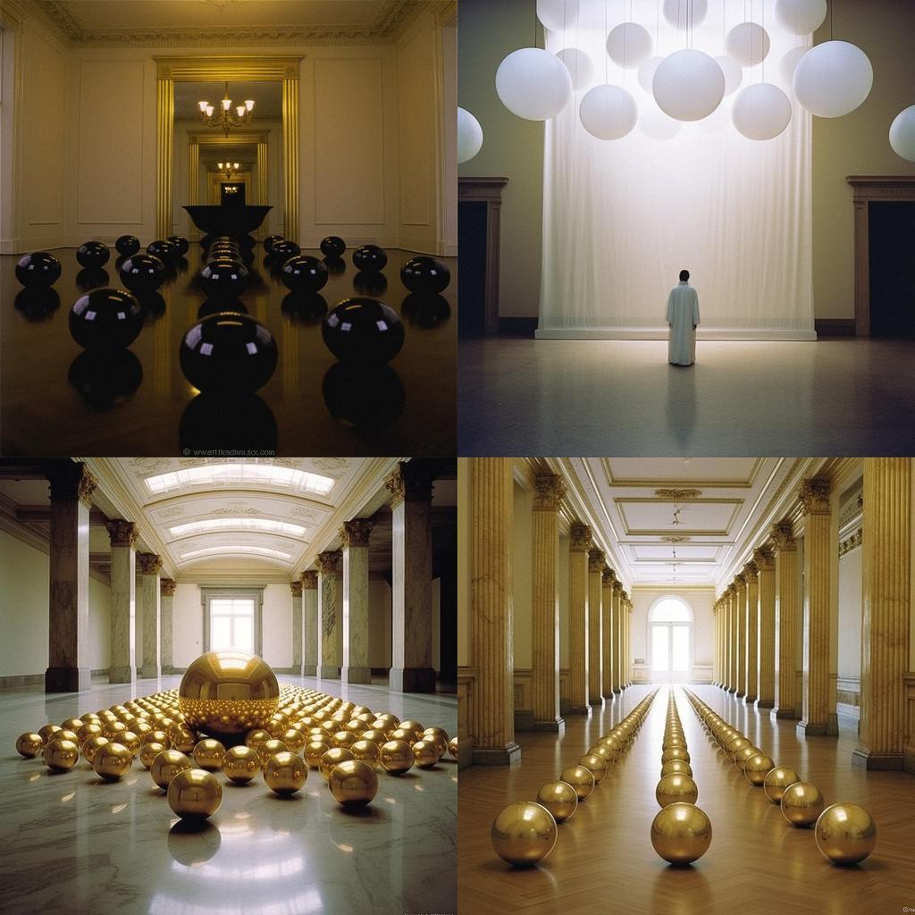 James Lee Byars style, Midjourney V5.1, render 1 of 4