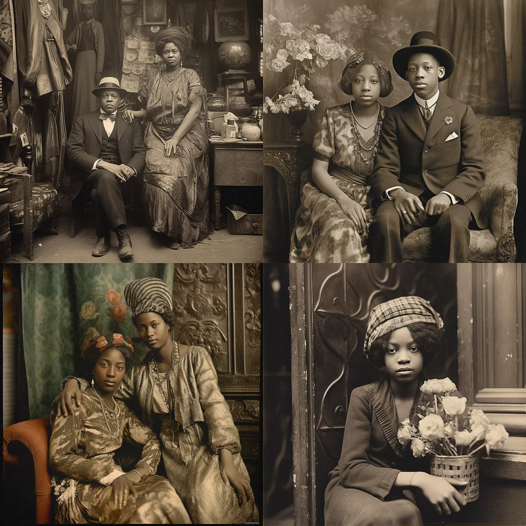 James Van Der Zee style, Midjourney V5.1, render 1 of 4