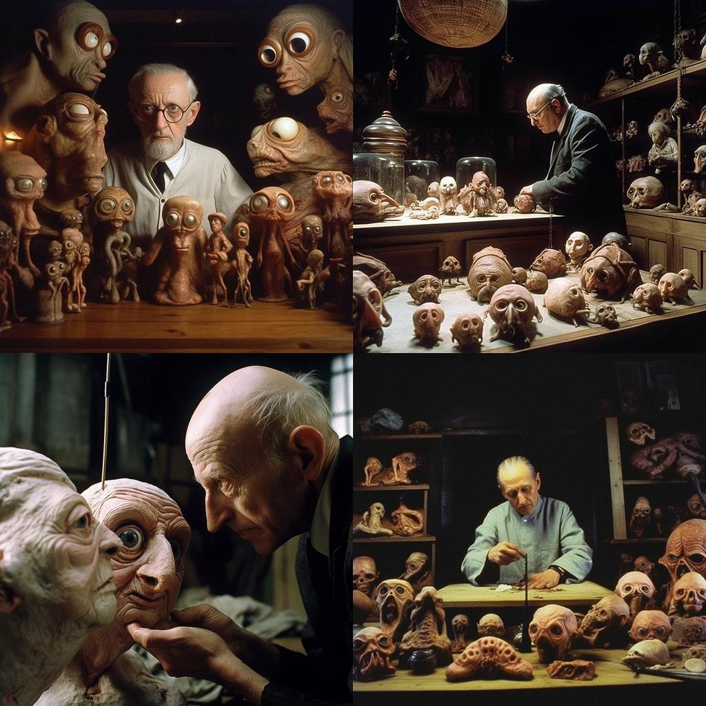 Jan Svankmajer style, Midjourney V5.1, render 1 of 4