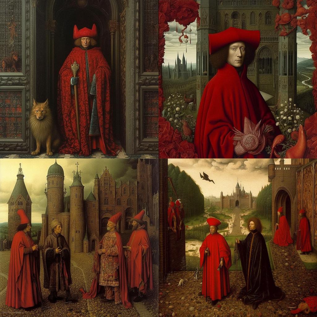 Jan Van Eyck style, Midjourney V5.1, render 1 of 4