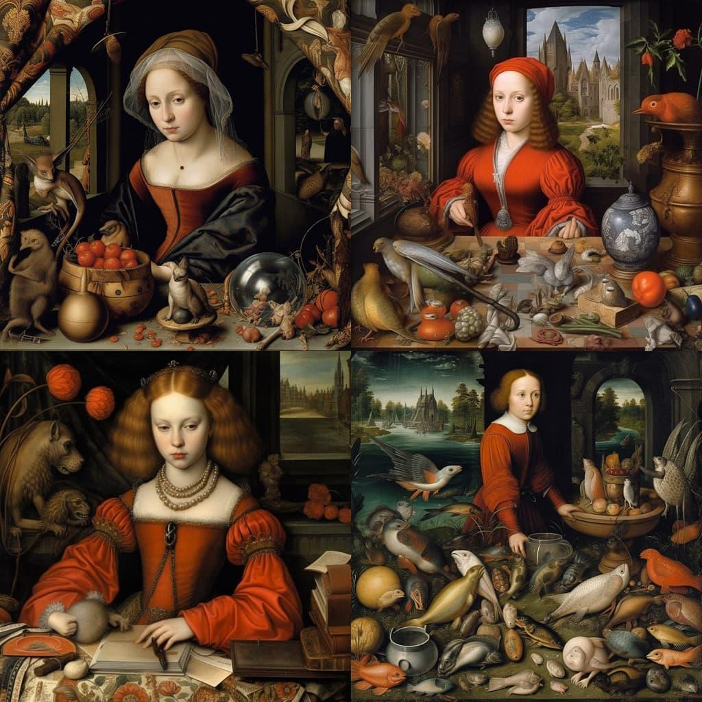 Jan van Scorel style, Midjourney V5.1, render 1 of 4