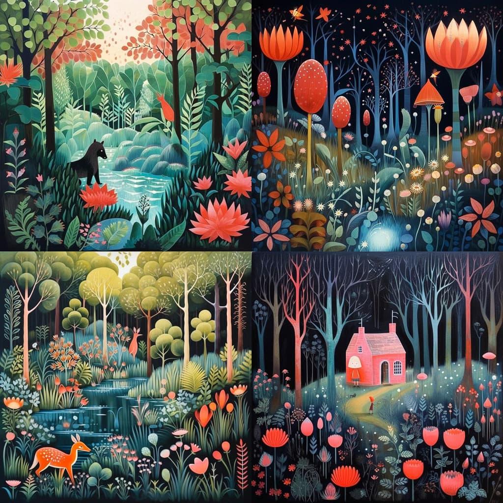 Jane Newland style, Midjourney V5.1, render 1 of 4