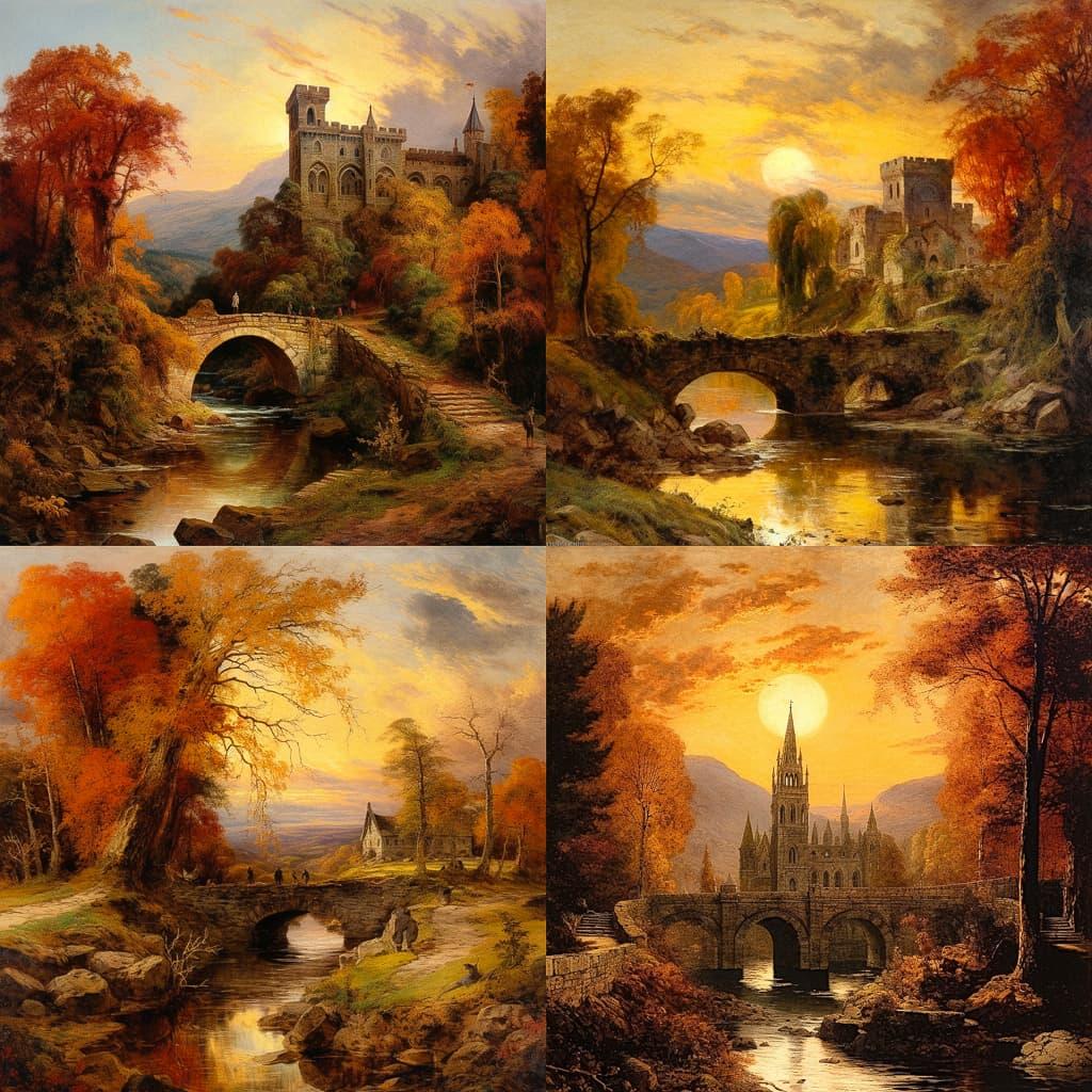 Jasper Francis Cropsey style, Midjourney V5.1, render 1 of 4