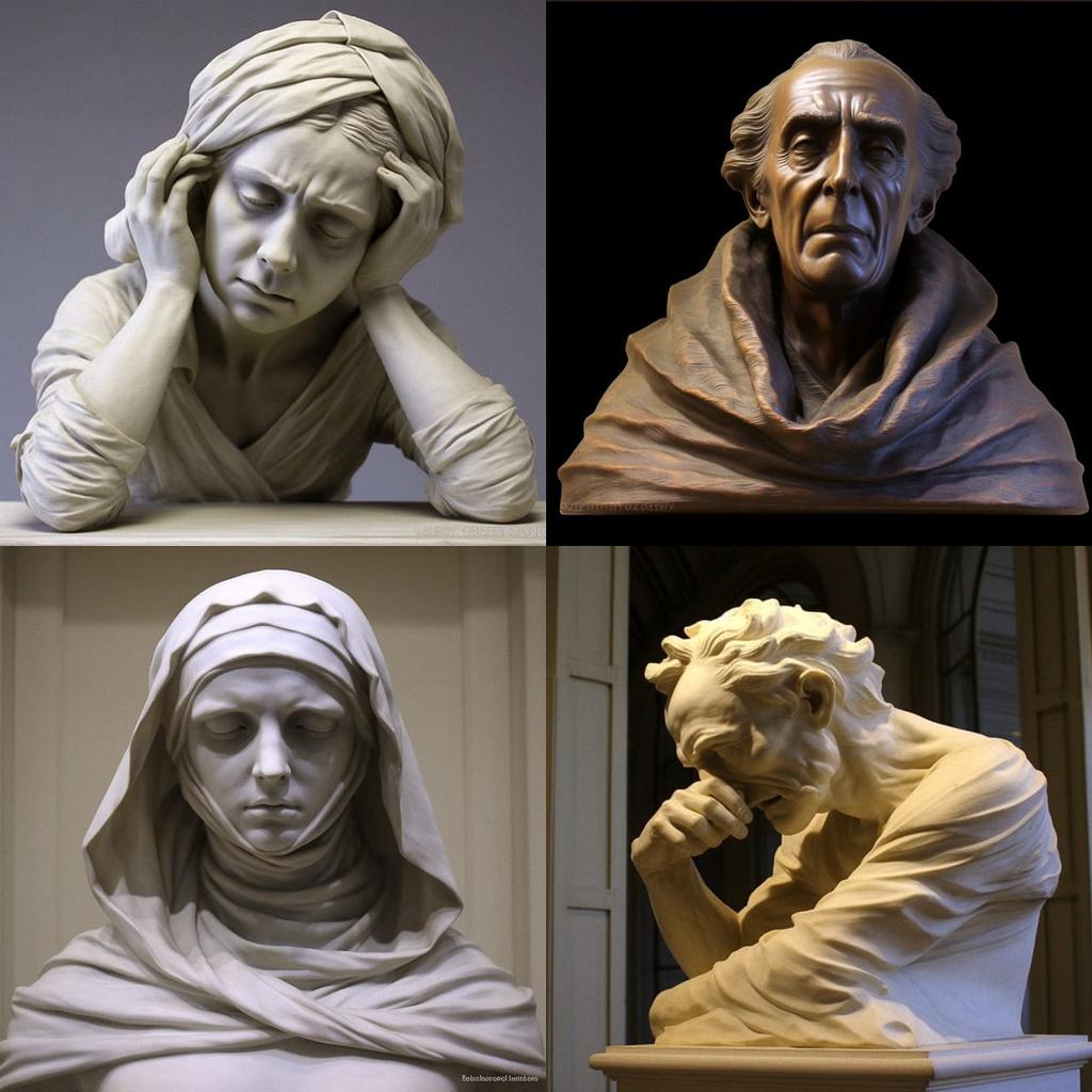 Jean-Antoine Houdon style, Midjourney V5.1, render 1 of 4