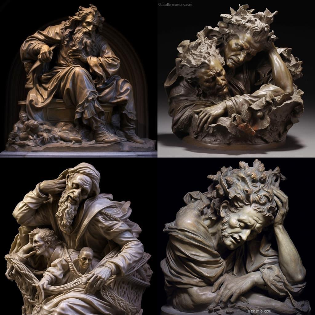 Jean-Baptiste Carpeaux style, Midjourney V5.1, render 1 of 4