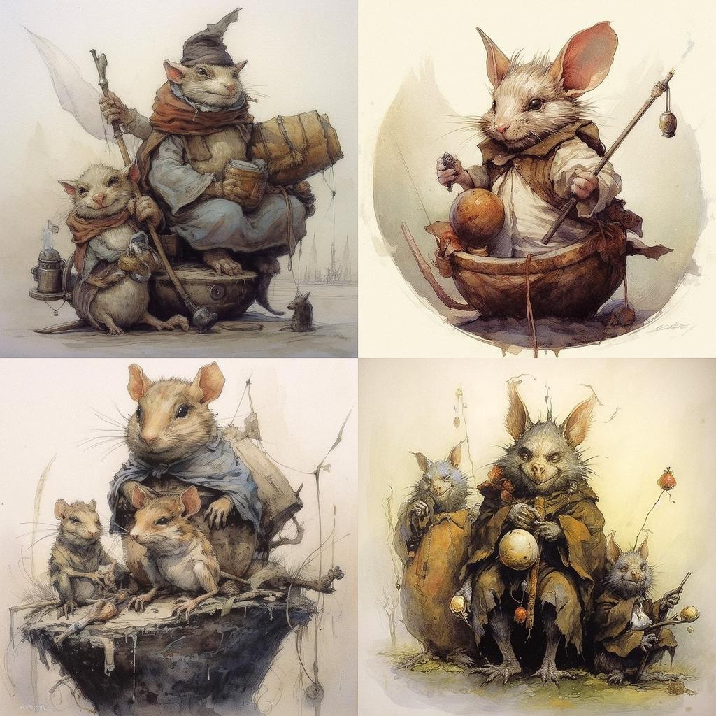 Jean-Baptiste Monge style, Midjourney V5.1, render 1 of 4