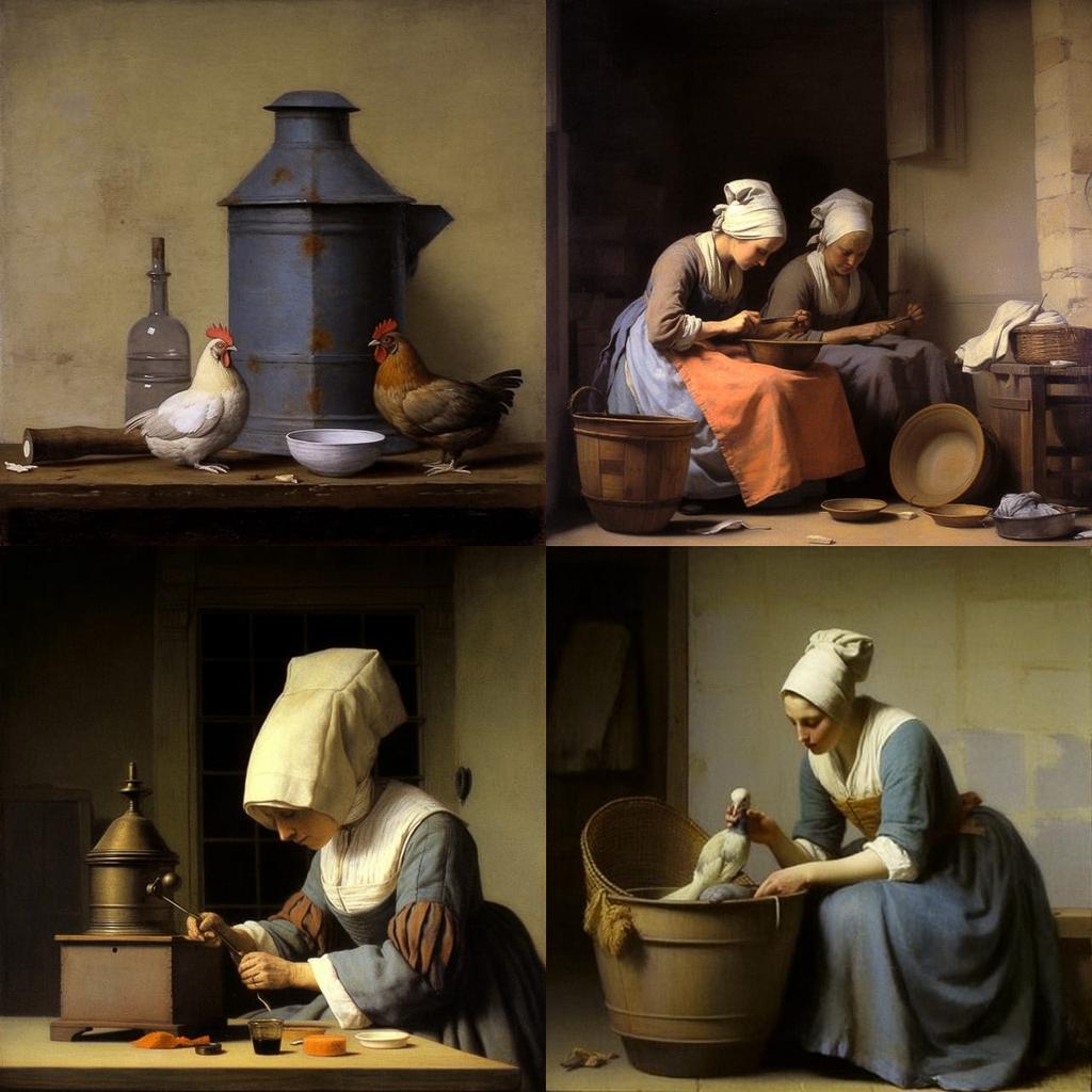Jean-Baptiste-Simeon Chardin style, Midjourney V5.1, render 1 of 4