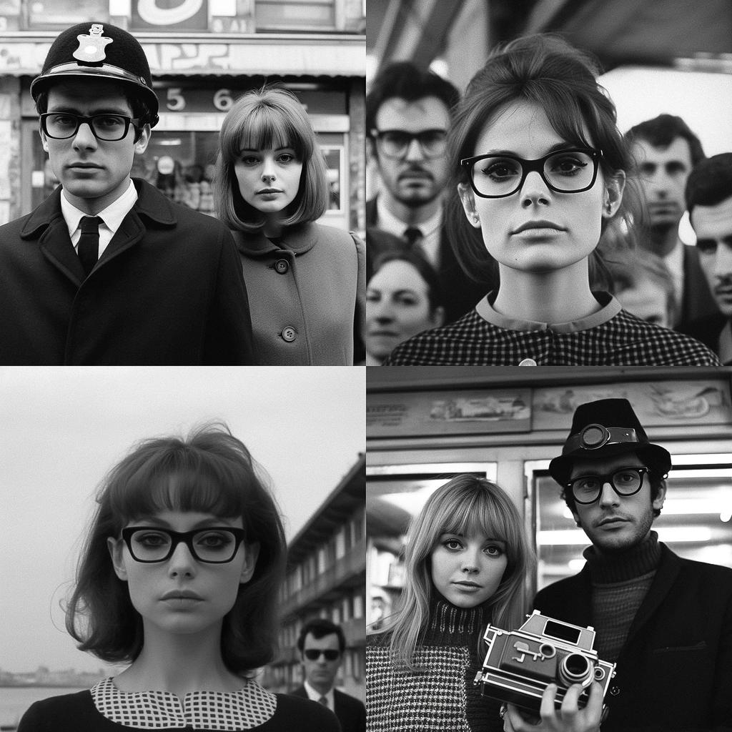 Jean-Luc Godard style, Midjourney V5.1, render 1 of 4