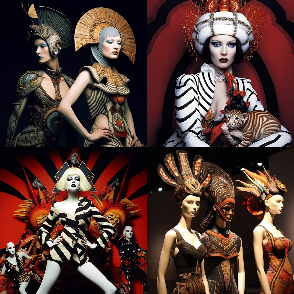 Jean Paul Gaultier style, Midjourney V5.1, render 1 of 4