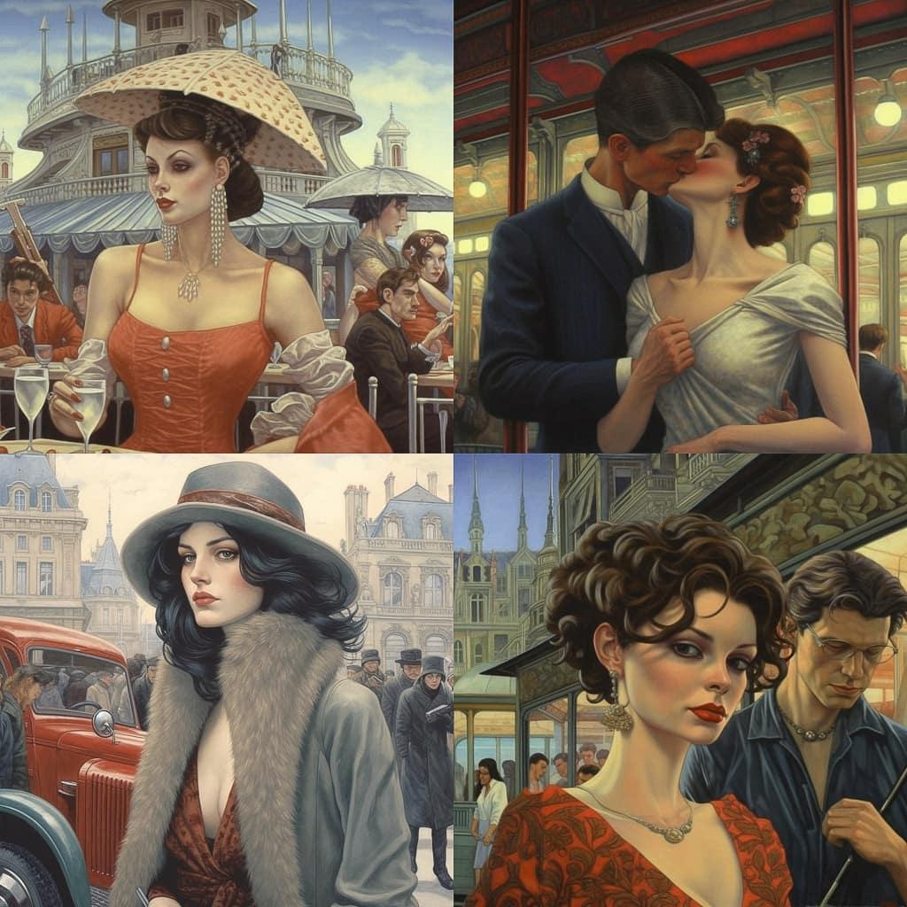 Jean-Pierre Gibrat style, Midjourney V5.1, render 1 of 4