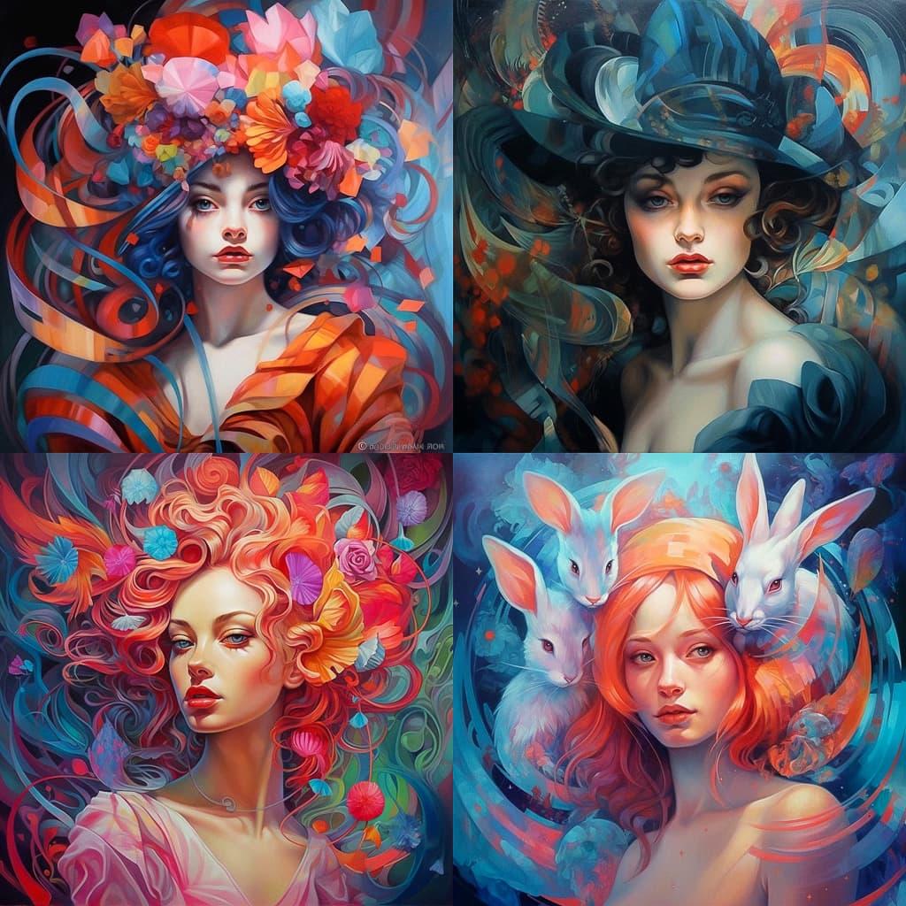 Jeannette Guichard-Bunel style, Midjourney V5.1, render 1 of 4