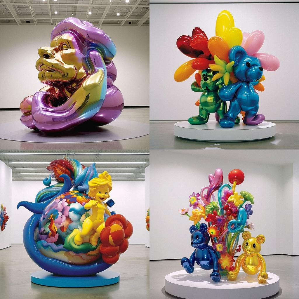 Jeff Koons style, Midjourney V5.1, render 1 of 4
