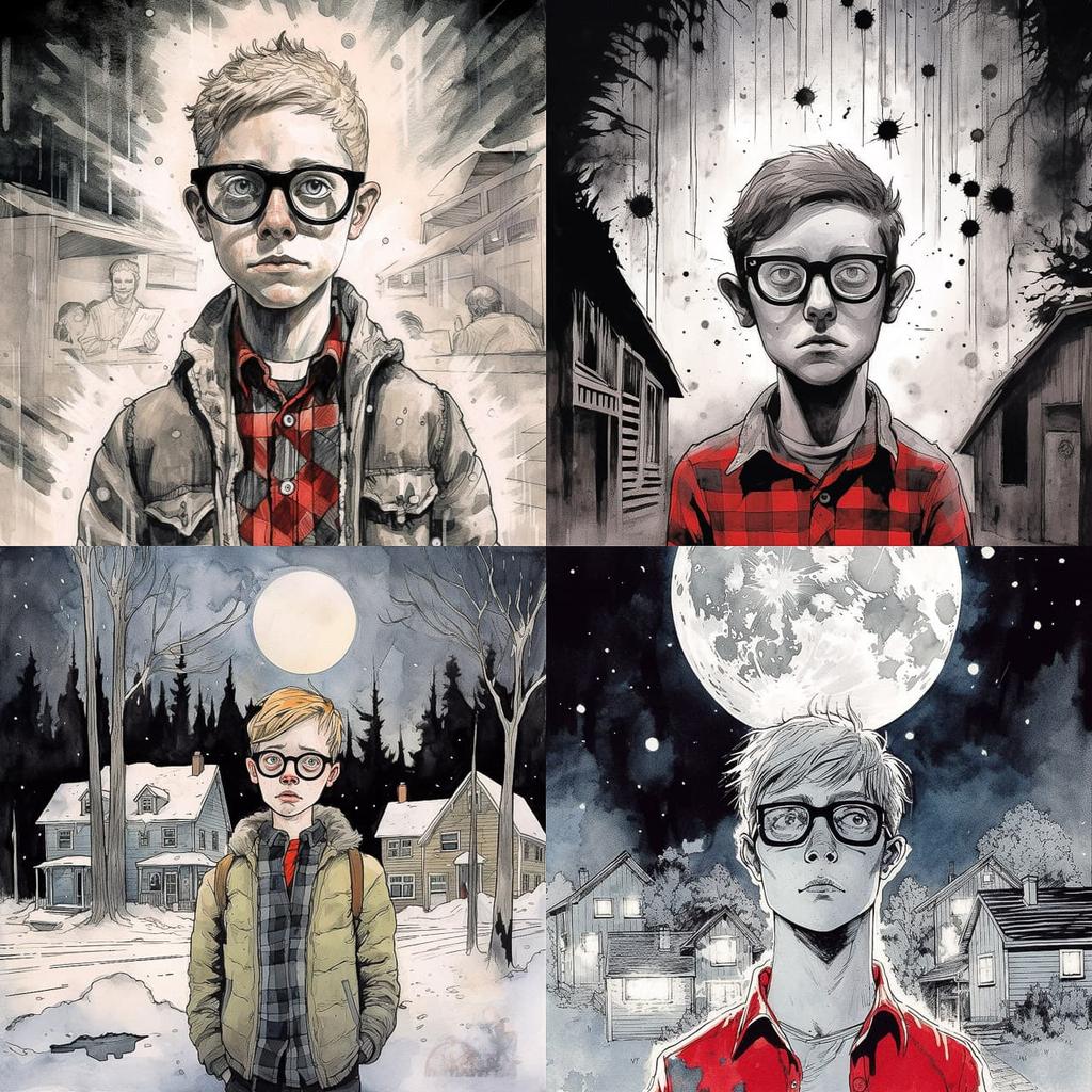 Jeff Lemire style, Midjourney V5.1, render 1 of 4