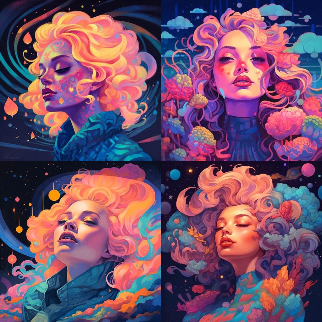 Jen Bartel style, Midjourney V5.1, render 1 of 4